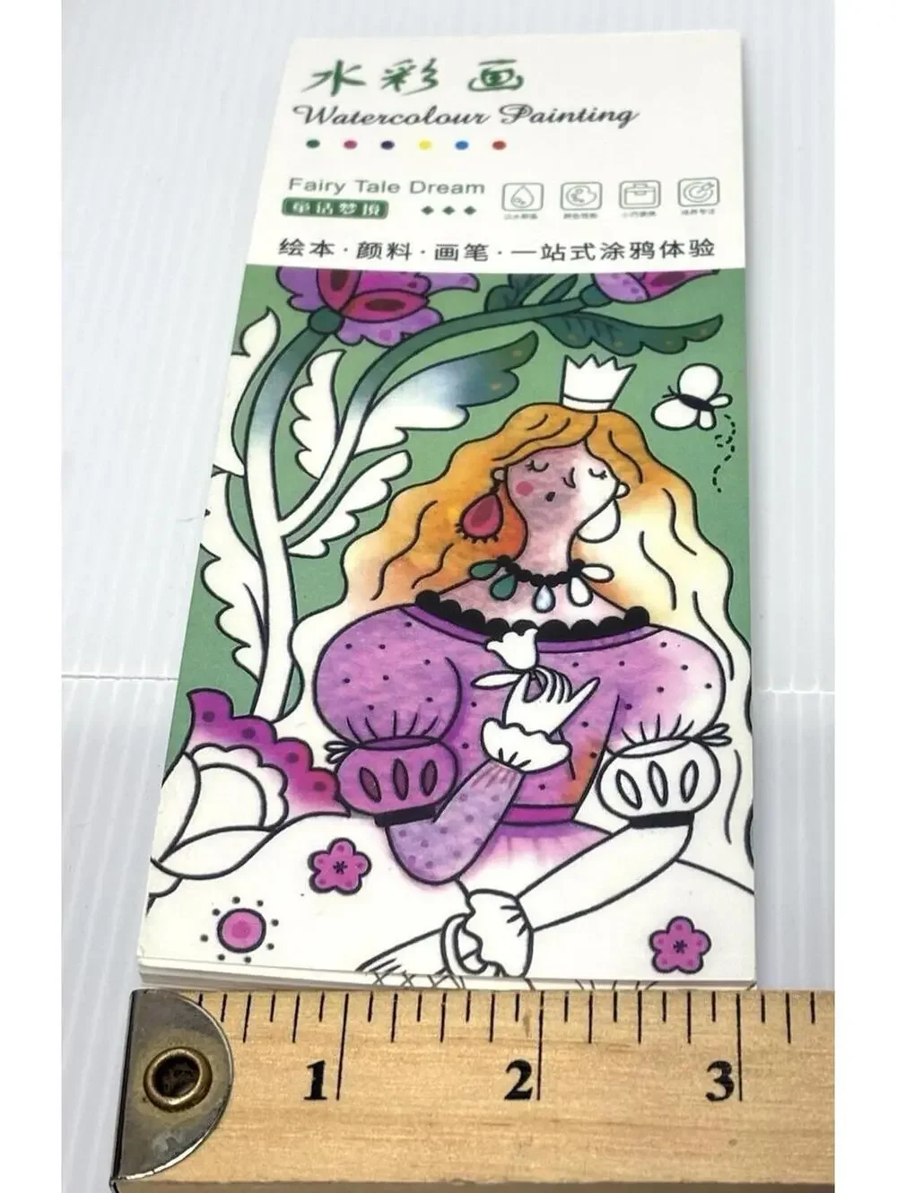 Fairy Tale Dream Kids Watercolor Painting Set with Book Pre-Designed Images -NEW